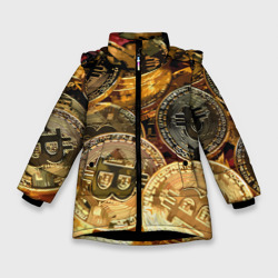 Зимняя куртка для девочек 3D Золото цифровой эры
