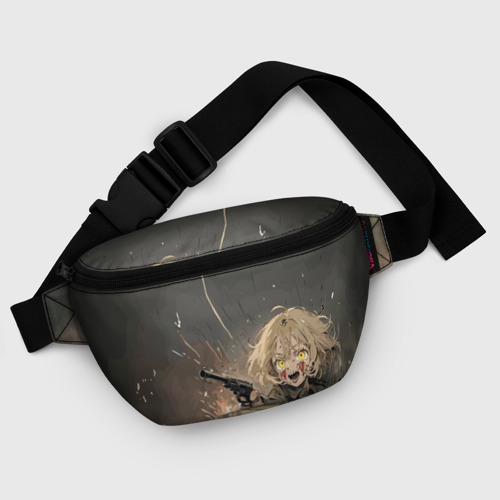 Поясная сумка 3D с принтом Девушка Дегуршафф с пистолетом, фото #5