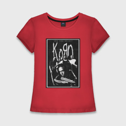 Женская футболка хлопок Slim KoRn группа 