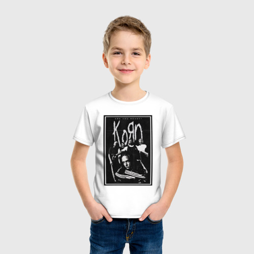 Детская футболка хлопок KoRn группа , цвет белый - фото 3