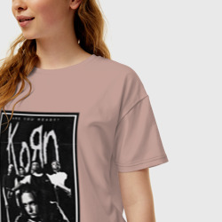 Женская футболка хлопок Oversize KoRn группа  - фото 2