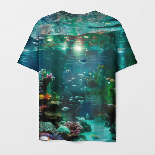 Мужская футболка 3D Реалистичное фото русалки под водой, цвет 3D печать - фото 2
