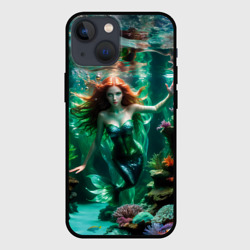 Чехол для iPhone 13 mini Реалистичное фото русалки под водой