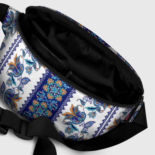 Поясная сумка 3D с принтом Цветочный этнический орнамент, фото #6