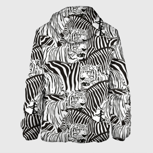 Мужская куртка 3D Зебры и тигры, цвет 3D печать - фото 2