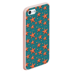 Чехол для iPhone 5/5S матовый Морские звезды тоже хотят на ёлку - фото 2