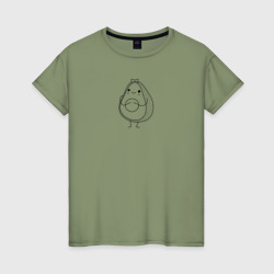 Авокадинка девочка – Женская футболка хлопок с принтом купить со скидкой в -20%