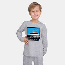 Детская пижама с лонгсливом хлопок Команда по плаванию с Титаника - фото 2
