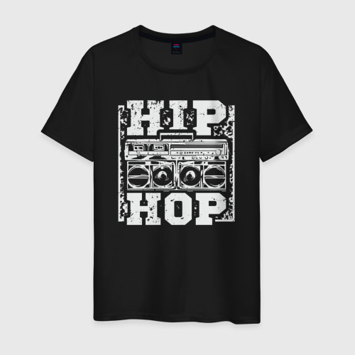 Мужская футболка хлопок Hip hop life, цвет черный