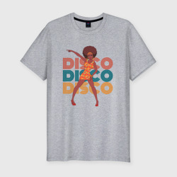 Мужская футболка хлопок Slim Disco afro girl R&B