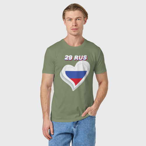 Мужская футболка хлопок 29 регион Архангельская область, цвет авокадо - фото 3