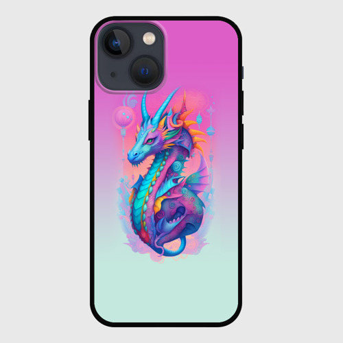 Чехол для iPhone 13 mini с принтом Funny dragon - ai art, вид спереди #2