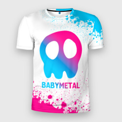 Мужская футболка 3D Slim Babymetal neon gradient style