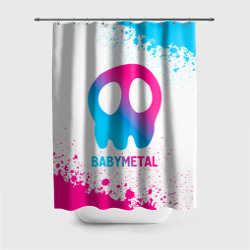 Штора 3D для ванной Babymetal neon gradient style