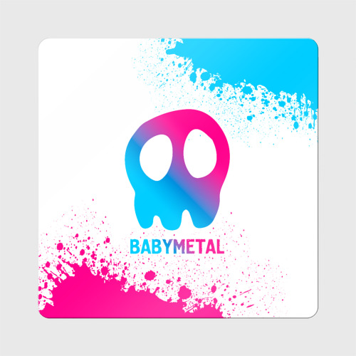 Магнит виниловый Квадрат Babymetal neon gradient style