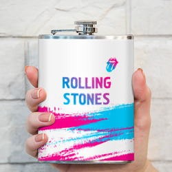 Фляга Rolling Stones neon gradient style посередине - фото 2