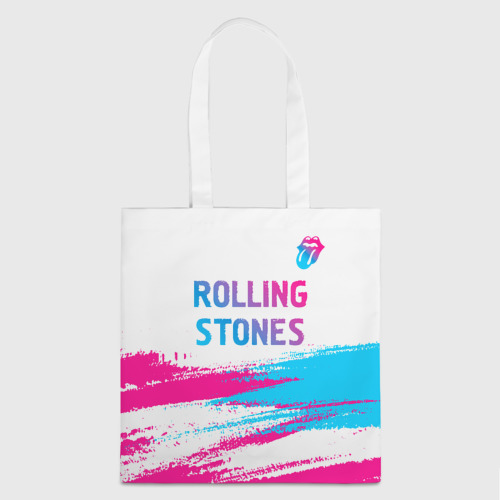 Шоппер 3D Rolling Stones neon gradient style посередине