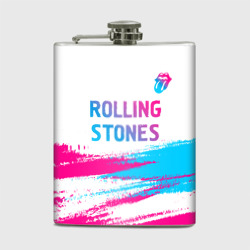 Фляга Rolling Stones neon gradient style посередине
