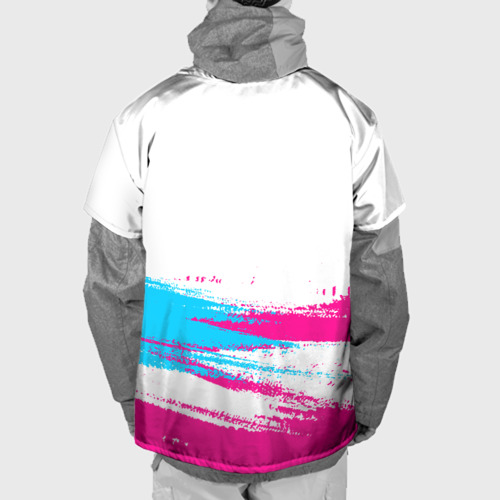 Накидка на куртку 3D Rolling Stones neon gradient style посередине, цвет 3D печать - фото 2