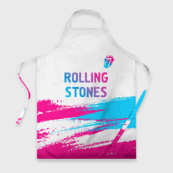 Фартук 3D Rolling Stones neon gradient style посередине