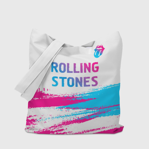 Шоппер 3D Rolling Stones neon gradient style посередине - фото 4