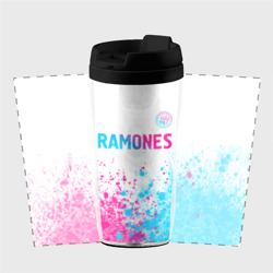 Термокружка-непроливайка Ramones neon gradient style посередине - фото 2