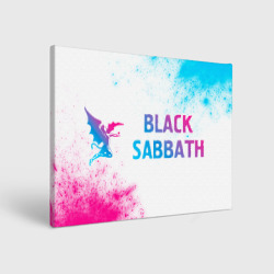 Холст прямоугольный Black Sabbath neon gradient style по-горизонтали