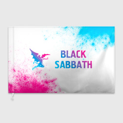 Флаг 3D Black Sabbath neon gradient style по-горизонтали