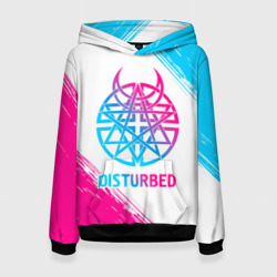 Женская толстовка 3D Disturbed neon gradient style