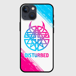 Чехол для iPhone 13 mini Disturbed neon gradient style