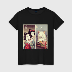 Кот из мема – Женская футболка хлопок с принтом купить со скидкой в -20%