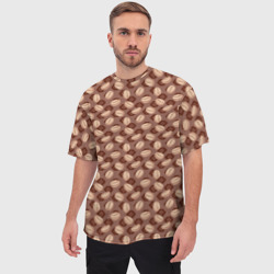 Мужская футболка oversize 3D Coffee beans - фото 2