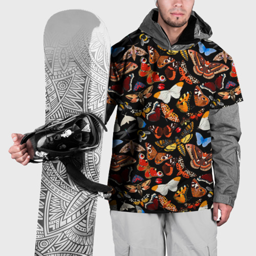 Накидка на куртку 3D Разноцветные тропические бабочки, цвет 3D печать