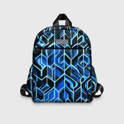 Синие полосы на чёрном фоне – Детский рюкзак 3D с принтом купить со скидкой в -33%