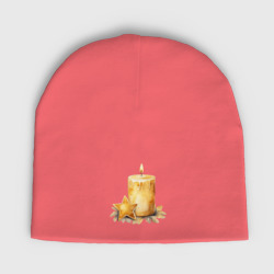 Женская шапка демисезонная Праздничная свеча