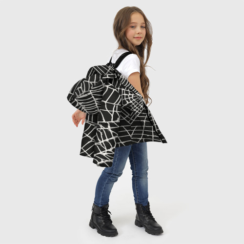 Зимняя куртка для девочек 3D Паучьи шедевры, цвет черный - фото 6
