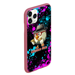 Чехол для iPhone 11 Pro Max матовый Chicken gun - neon - фото 2