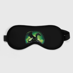 Маска для сна 3D Зеленый дракон на горе