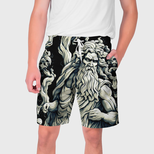 Мужские шорты 3D Зевс Бог грома, цвет 3D печать