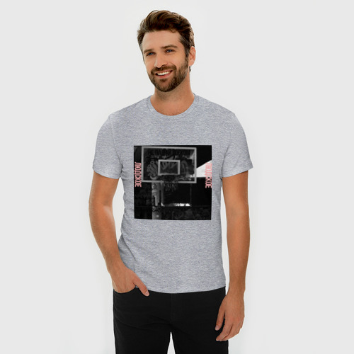 Мужская футболка хлопок Slim Мотивация баскет, цвет меланж - фото 3
