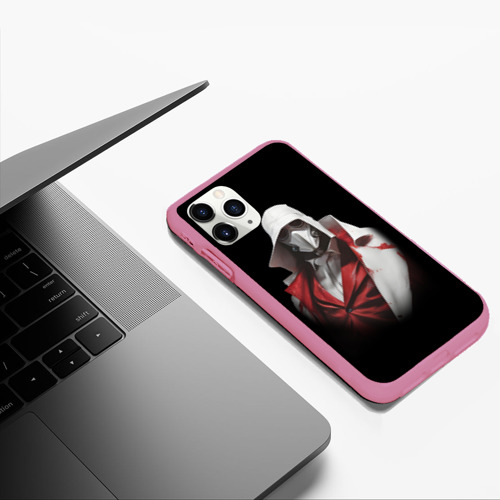 Чехол для iPhone 11 Pro Max матовый с принтом Загадочный чумной человек в белом, фото #5