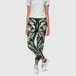 Женские брюки 3D Зелёная кибернетическая броня - фото 2