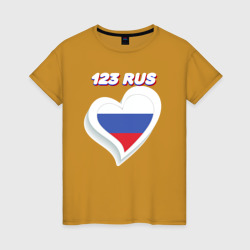 Женская футболка хлопок 123 регион Краснодарский край
