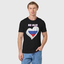 Мужская футболка хлопок 93 регион Краснодарский край - фото 2