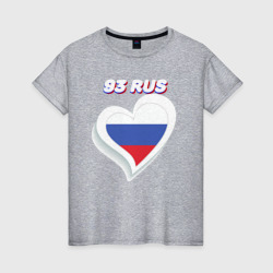 Женская футболка хлопок 93 регион Краснодарский край