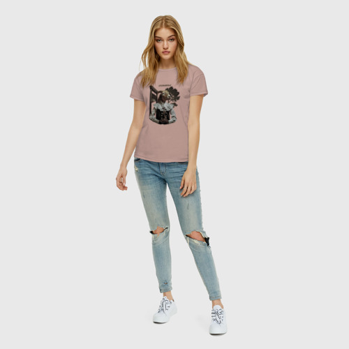 Женская футболка хлопок с принтом Richter und Henker, вид сбоку #3