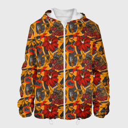 Мужская куртка 3D Цветочное разноцветье