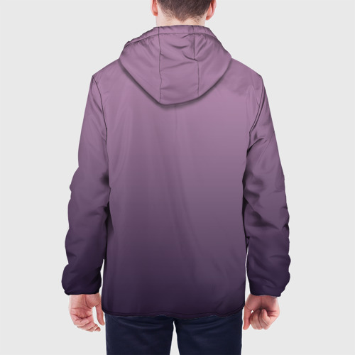 Мужская куртка 3D Градиент приглушенный фиолетовый, цвет 3D печать - фото 5
