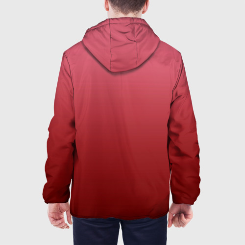 Мужская куртка 3D Градиент приглушённый красный, цвет 3D печать - фото 5