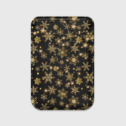 Картхолдер Magsafe магнитный Россыпи золотых снежинок